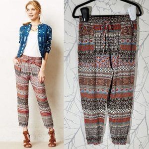 Lilka Orange Printed High Rise Bricolage Jogger Style Pants